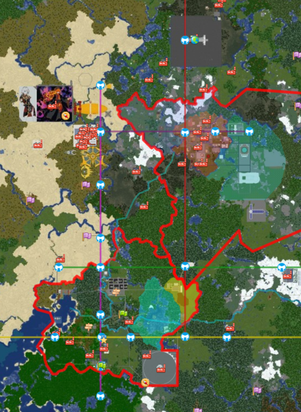 文件:竹林市在dynmap上的相对位置：位于左下角红框标记内.png